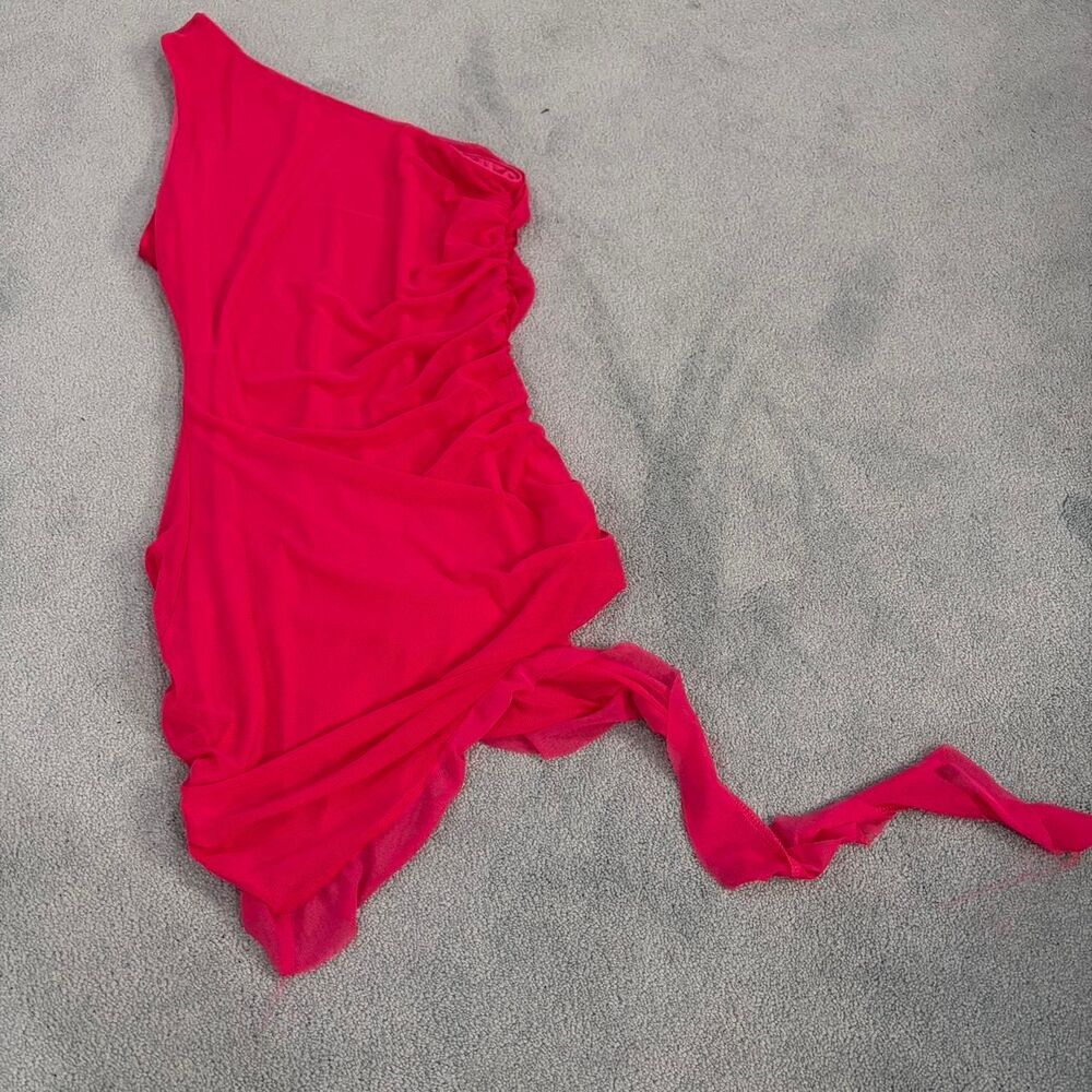 Shein Women's Pink and Red Dress